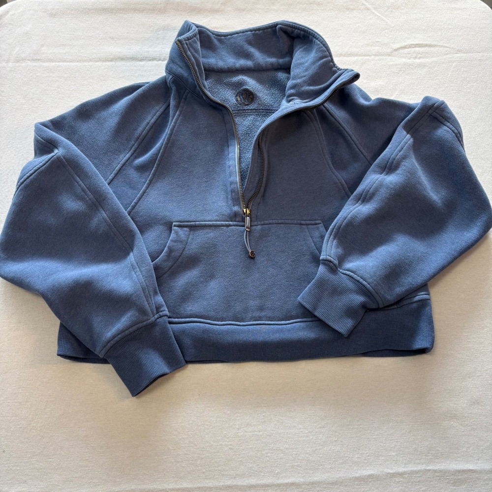 Lululemon, Scuba Cropped Half-Zip, Blue, XS/S, Excellent, $118 - Picture 3 of 6